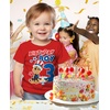 image:imageTstars Paw Patrol Chase 3rd Birthday Shirt Toddler Boy 3 Year Old Tee  Soft licensed Chase tee for turning three great for 3rd birthday pup party three year old boy giftUsa 3rd  Red