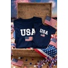 image:imageTstars USA Flag American 4th of July Dad amp Baby Matching Outfits Dad Navy MediumBaby Navy 18M 1218M