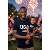 image:imageTstars USA Flag American 4th of July Dad amp Baby Matching Outfits Dad Navy MediumBaby Navy 18M 1218M