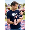 image:imageTstars USA Flag American 4th of July Dad amp Baby Matching Outfits Dad Navy MediumBaby Navy 6M 36M