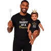 image:imageTstars Papa Bear Dad Baby Matching Shirt Bodysuit Funny Fathers Day Set  Soft cotton matching daddy and me set great for Fathers Day new dad baby shower family photo giftPrincess Man Black  Baby Black