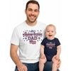 image:imageTstars Papa Bear Dad Baby Matching Shirt Bodysuit Funny Fathers Day Set  Soft cotton matching daddy and me set great for Fathers Day new dad baby shower family photo giftAll American  White Dad  Navy Baby