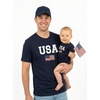 image:imageTstars USA Flag American 4th of July Dad amp Baby Matching Outfits Dad Navy MediumBaby Navy NB 03M