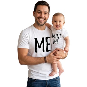 image:imageTstars Papa Bear Dad Baby Matching Shirt Bodysuit Funny Fathers Day Set  Soft cotton matching daddy and me set great for Fathers Day new dad baby shower family photo giftMini Me Dad White  Son White