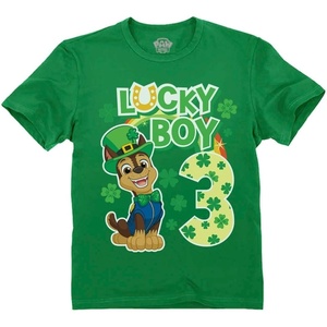 image:imageTstars Paw Patrol Chase 3rd Birthday Shirt Toddler Boy 3 Year Old Tee  Soft licensed Chase tee for turning three great for 3rd birthday pup party three year old boy giftSt Patrick 3rd  Green